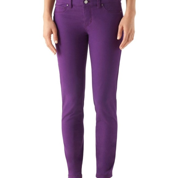 White House Black Market Denim - White House Black Market Blanc Purple Skinny Jeans NWOT sz 4